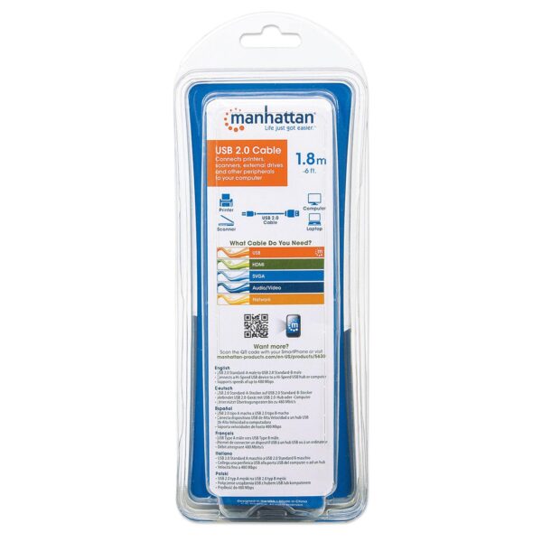 Cavo USB 2.0 Hi-Speed A maschio/B maschio 1,8 m in Blister
