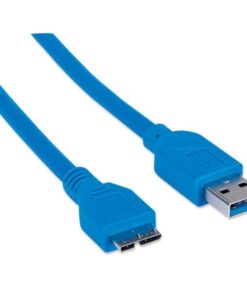 Cavo USB 3.0 SuperSpeed A/Micro B M/M 1 m Blu in Blister