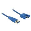 Cavo USB3.0 A Maschio/A Femmina da Pannello 1m Blu
