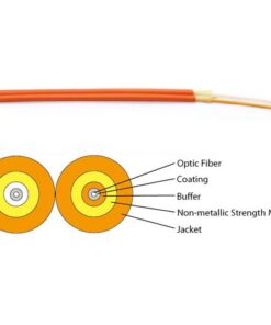 Cavo Zip Cord 2 Fibre Multimodale 50/125 OM2 2.9x5.8 mm Arancione