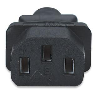 Cavo alimentazione C13 F a Schuko angolato 1m nero