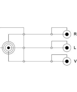 Cavo audio Video Videocamera - 3RCA a 1 Jack 3.5 mm 1,5 Mt