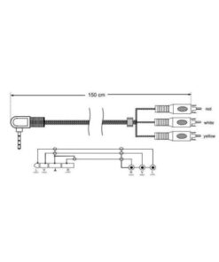 Cavo audio Video Videocamera - 3RCA a 1 Jack 3.5 mm 1,5 Mt