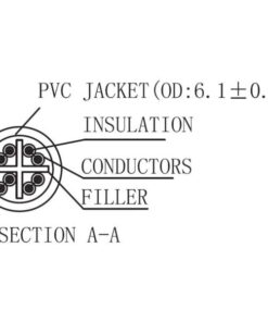 Cavo di Rete Patch in Rame Cat.6 Grigio U/UTP LSZH 1m