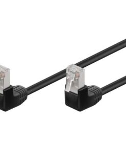 Cavo di rete Patch Angolato 90° CCA Cat. 5e Nero UTP 10 m