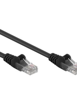 Cavo di rete Patch CCA Cat. 5e Nero UTP 1m Bulk