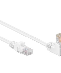 Cavo di rete Patch Connettore Angolato 90° CCA Cat.5e UTP 0,25m Bianco
