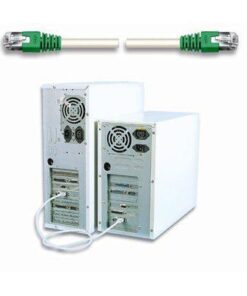 Cavo di rete Patch Cross in Rame Cat. 5e Verde/Grigio SF/UTP 1 mt