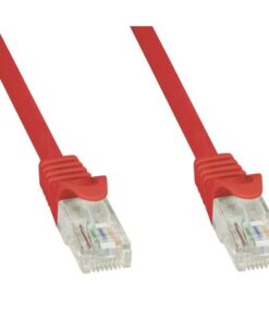 Cavo di rete Patch in CCA Cat.6 Rosso UTP 1m
