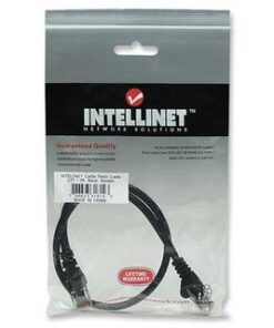 Cavo di rete Patch in Rame Cat. 5e Nero UTP 0,5 mt