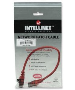 Cavo di rete Patch in Rame Cat. 6A Rosso UTP 0,5 mt