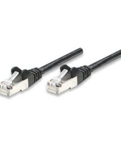 Cavo di rete Patch in Rame Schermato Cat. 5e Nero FTP 15 mt