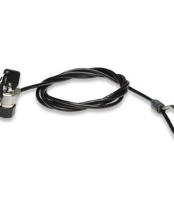 Cavo di sicurezza acciaio con serratura 1.8mt PVC Nero