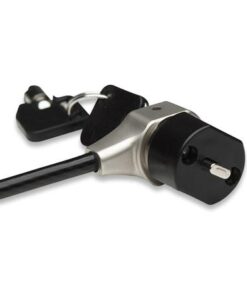 Cavo di sicurezza acciaio con serratura 1.8mt PVC Nero