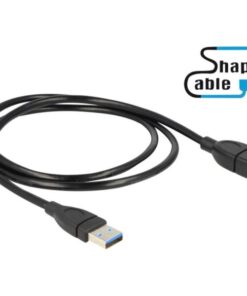 Cavo semi-rigido USB3.0 A Maschio / A Femmina 50cm Nero