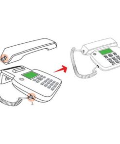 Cavo telefonico spiralato per cornetta 2mt RJ10 4P4C Nero