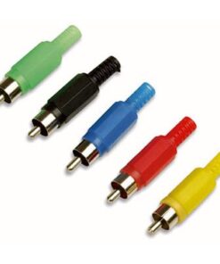 Connettore Audio RCA Maschio in plastica, Nero