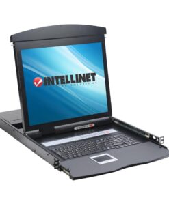 Console KVM Switch 8 Porte USB/PS2 con LCD 17'' da Rack 19'' Dual Rail