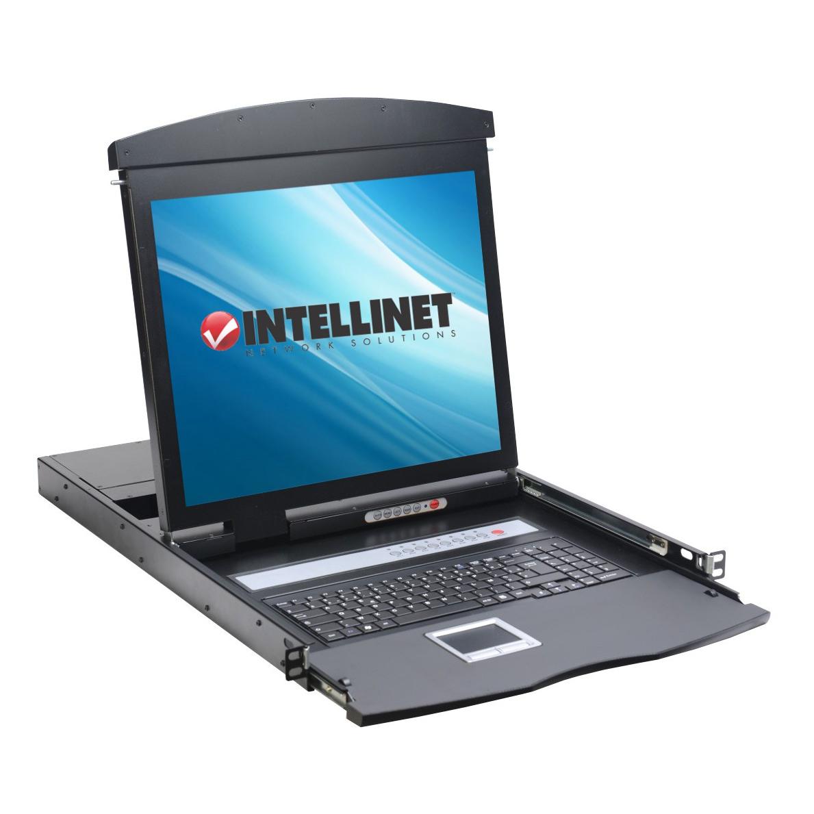 Console KVM Switch 8 Porte USB/PS2 con LCD 17'' da Rack 19'' Dual Rail