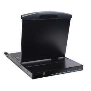 Console KVM Switch 8 Porte USB/PS2 con LCD 19'' da Rack 19'' Dual Rail