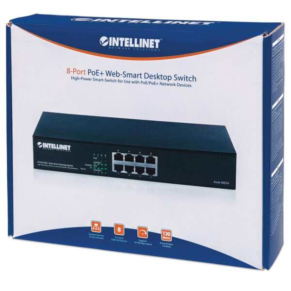 Desktop Web-Smart Switch 8 Porte PoE+