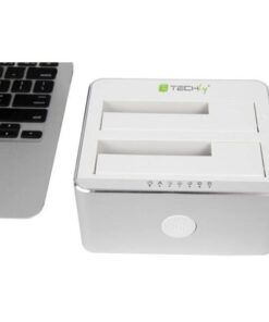 Docking Station USB3.0 Slot per 2 HDD SSD SATA 6G 2,5''/3,5'' Alluminio