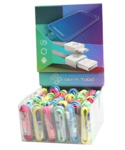 Espositore 48 Cavi Flat USB A / Micro USB B Multicolor