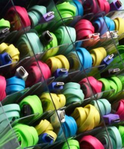 Espositore 48 Cavi Flat USB A / Micro USB B Multicolor