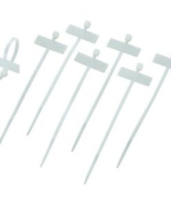 Fascette Fermacavi 100x2,5mm con Targhetta 25x8mm 100 pz Bianco