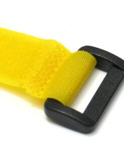 Fascette Fermacavo Gialle in Velcro Set da 10 pz