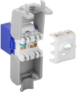 Frutto Keystone RJ45 Cat6A UTP 500MHz Blu