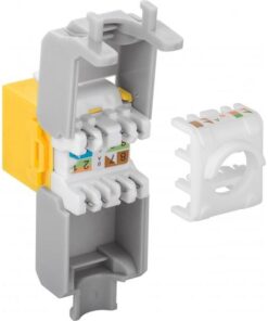 Frutto Keystone RJ45 Cat6A UTP 500MHz Giallo