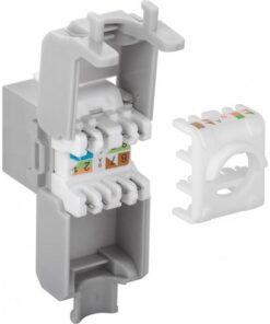Frutto Keystone RJ45 Cat6A UTP 500MHz Grigio