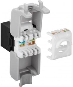 Frutto Keystone RJ45 Cat6A UTP 500MHz Nero