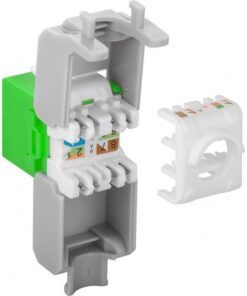 Frutto Keystone RJ45 Cat6A UTP 500MHz Verde