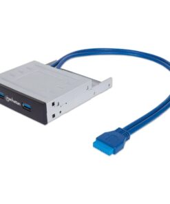 Hub Interno 2 Porte USB 3.0 in Metallo su Alloggiamento 3.5''