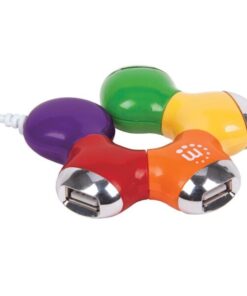 Hub USB 2.0 4 porte a snodo colorato