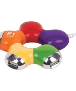 Hub USB 2.0 4 porte a snodo colorato