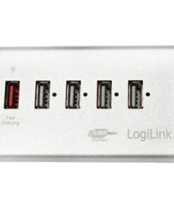 Hub USB 5 Porte in Alluminio con Ricarica Veloce