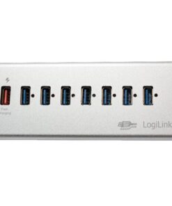 Hub USB3.0 8 Porte in Alluminio con Ricarica Veloce