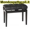 K&M bench black glossy finish, seat black imitation leather Piano bench with quilted seat cushion 13980-200-21