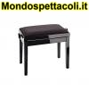K&M bench black glossy finish, seat black velvet Piano bench 13901-100-21