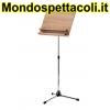 K&M chrome stand with walnut wooden desk Orchestra music stand 11831-000-02
