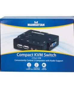 KVM Switch 2 Porte USB/Audio Nero