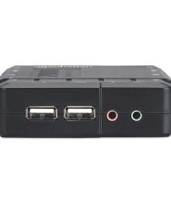 KVM Switch 4 porte USB/Audio Nero