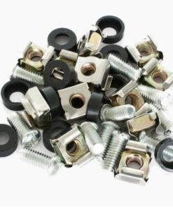 Kit Set 50 Viti 50 Dadi e 50 Rondelle per Montaggio Rack Silver