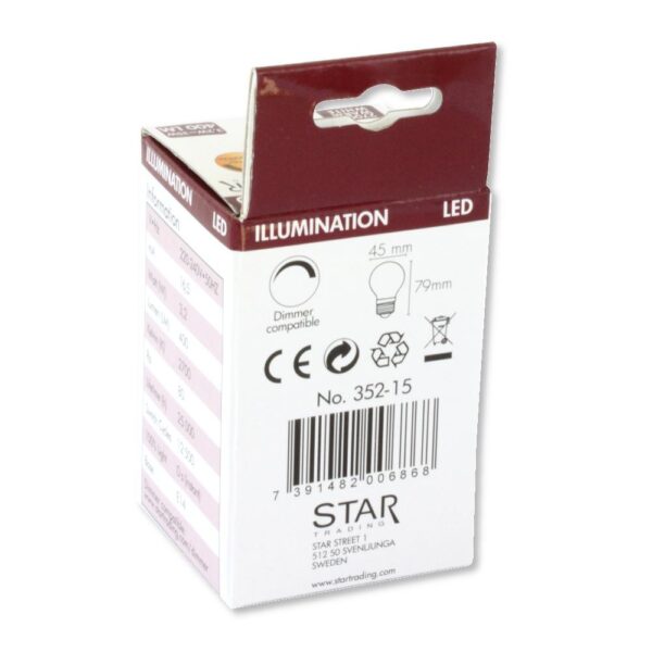 Lampada LED Globo E14 Bianco Caldo 3.2W Filamento Classe A++