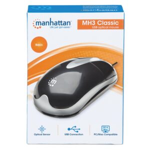 MH3 Mouse Classic Desktop Ottico USB Nero