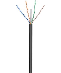 Matassa U/UTP Cavo Cat.6 CCA 100m Rigido da Esterno Nero