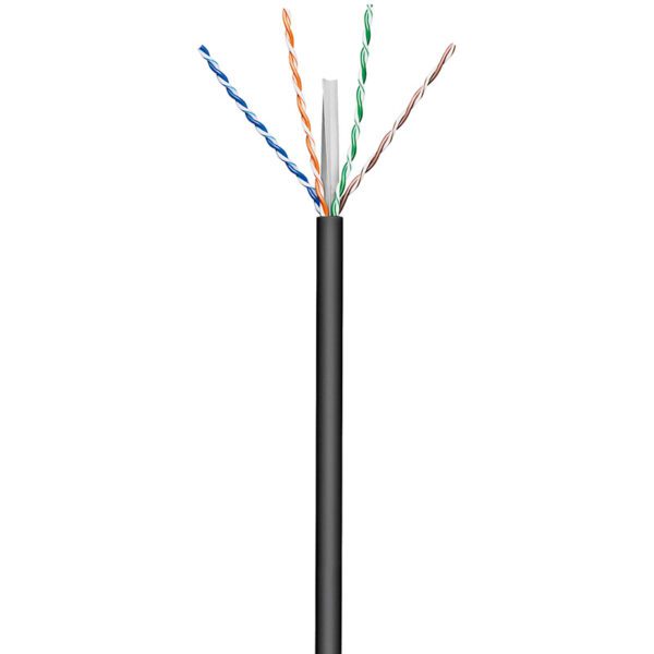 Matassa U/UTP Cavo Cat.6 CCA 100m Rigido da Esterno Nero